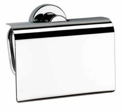 Tecno Project Chrome Toilet Roll Holder With Flap - Origins Living