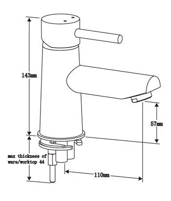 Francis Pegler Ebro Eco Monobloc Basin Mixer Tap - Image 2