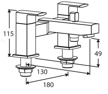 Francis Pegler Manta Bath Shower Mixer Tap - Image 3