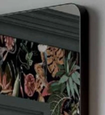 HiB Trim Curve 40 Black Bathroom Mirror - Image 2