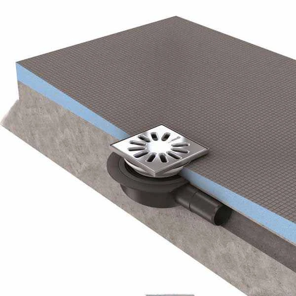 Wedi Fundo Primo Wetroom Tray With Central Drain - 900 X 900mm - Image 7