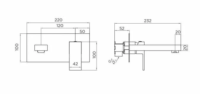Niagara Edgeware Wall Mounted Basin Mixer Tap - Image 2