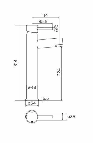 Niagara Harrow Tall Mono Basin Mixer Tap - Image 2