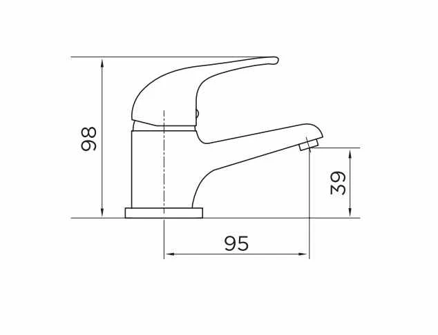Niagara Conway Monobloc Basin Mixer Tap 35mm Cartridge - Image 2