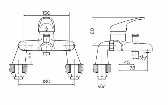Niagara Conway Bath Shower Mixer Tap - WRAS Approved - Image 2