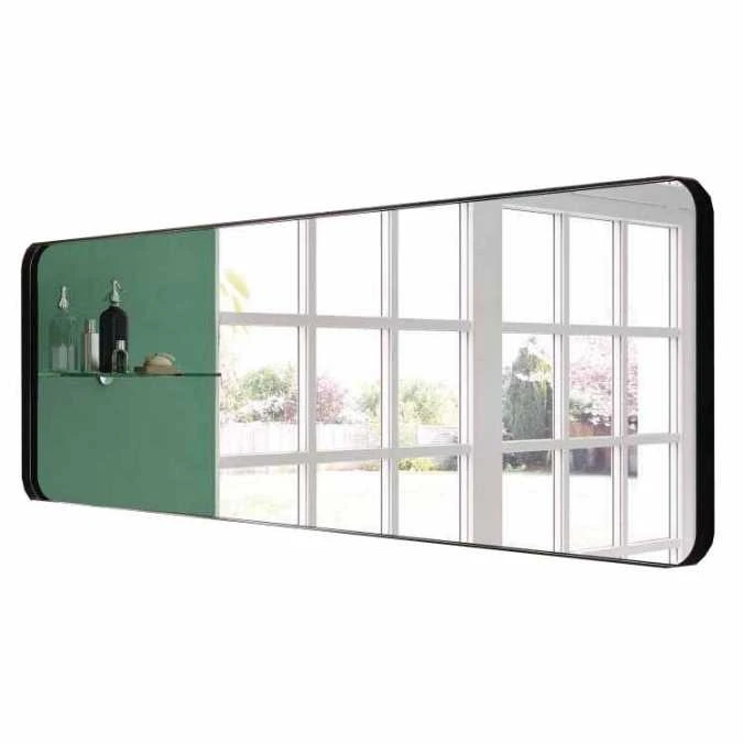 City Black Rectangular Mirror 1500mm - Origins Living