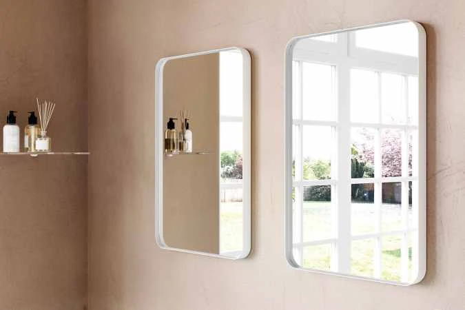 City White Rectangular Mirror 500 X 750 - Origins Living - Image 2