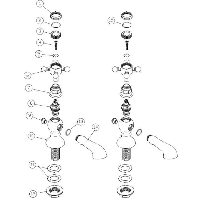 Barbary Basin Pillar Taps - Brushed Brass - Image 3