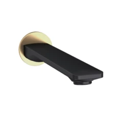 Jaquar Laguna Matt Black And Gold Chrome Bath Spout