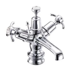 Burlington Anglesey Regent Monobloc Basin Mixer Tap With High Central Indice - Pop Up Waste - ANR4