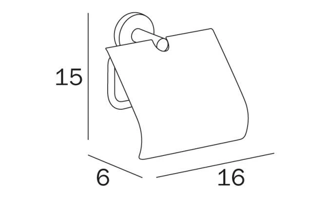 Inda Gealuna Toilet Roll Holder With Cover In Chrome - A10260 - Image 2