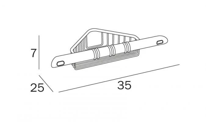 Inda Hotellerie Grab Bar With Corner Shower Basket A04620 - Image 2