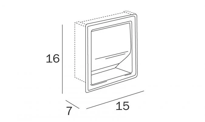 Inda Hotellerie Recessed Toilet Roll Holder - A8028D - Image 2