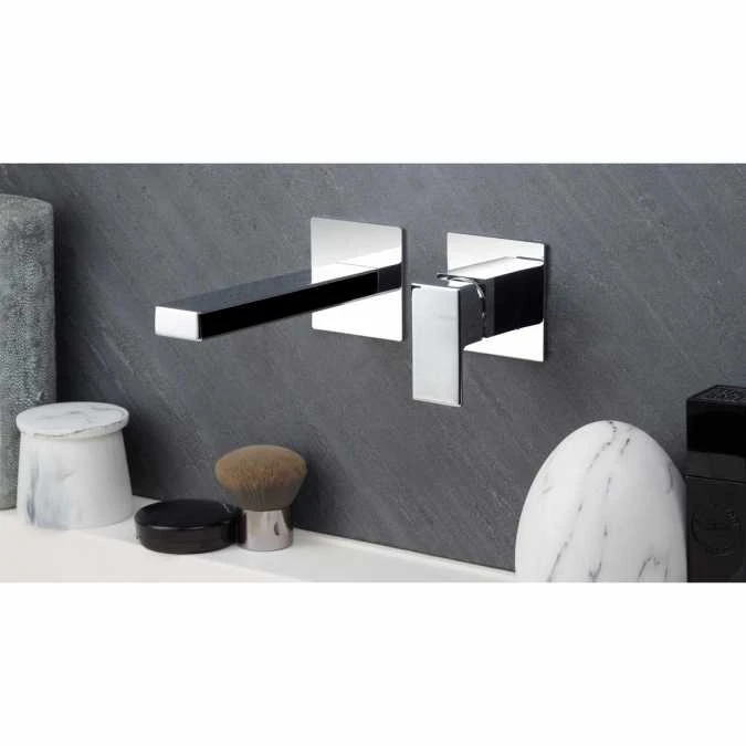 Vema Lys Chrome Wall Mounted Basin Mixer Tap (DITS1218) - Image 2