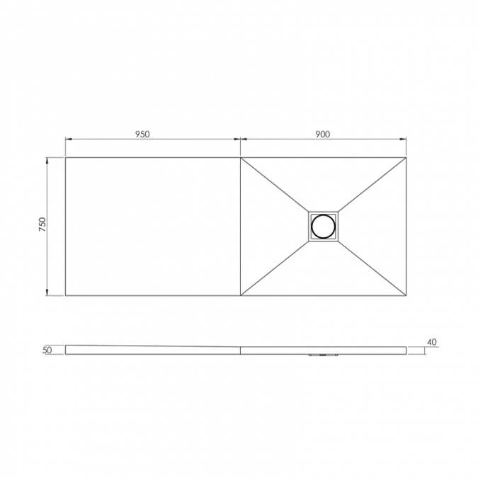 Abacus Raised Tray Wetroom Kit 6 - 1850 X 750mm - Image 2