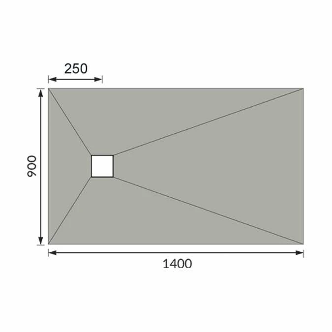 Abacus Tileable Shower Tray 900 X 1400mm End Center Drain - Image 7