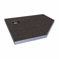 Abacus Tileable Wetroom Pentagon Shower Tray 1000 X 1000 X 30mm Corner Drain
