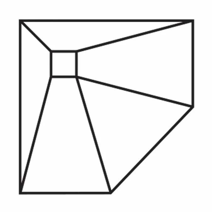 Abacus Tileable Wetroom Pentagon Shower Tray 900 X 900 Corner Drain - Image 8