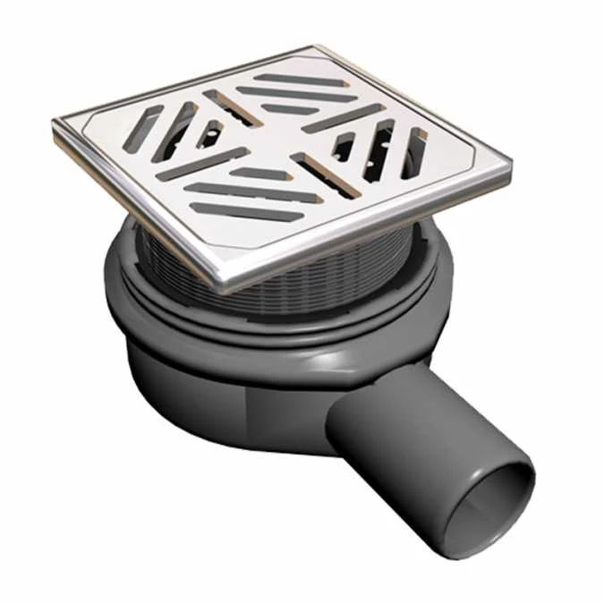 Abacus Tileable Wetroom Pentagon Shower Tray 900 X 900 Corner Drain - Image 3