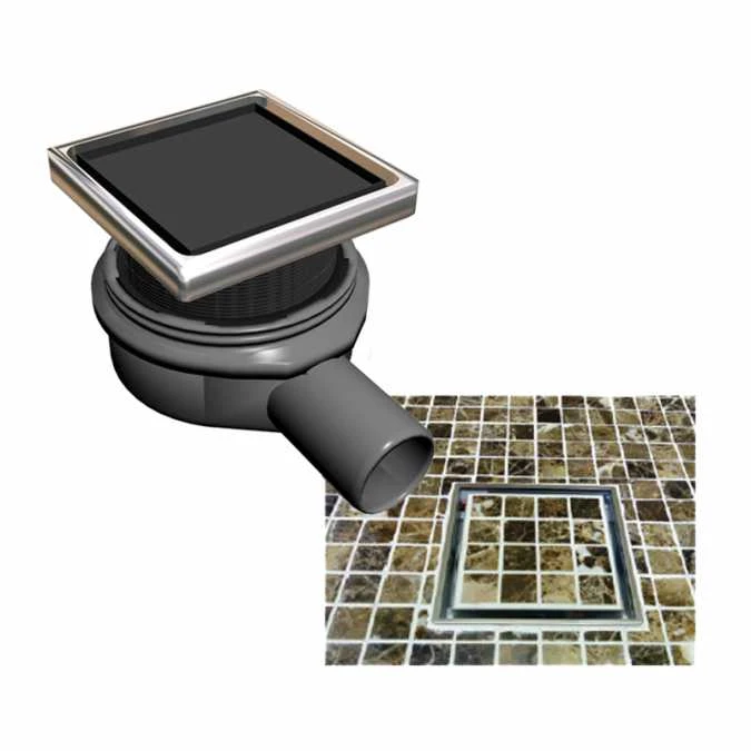 Abacus Tileable Wetroom Pentagon Shower Tray 900 X 900 Corner Drain - Image 6