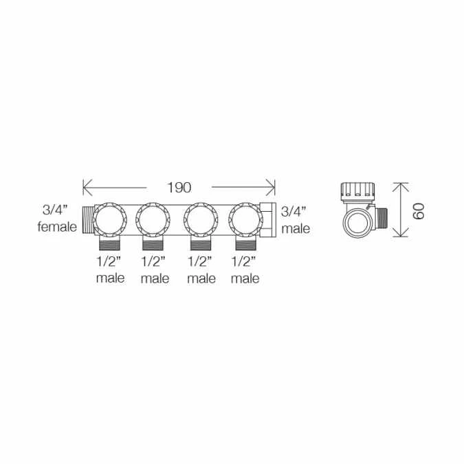 Abacus Easi-Plan 4 Way Manifold - Image 2