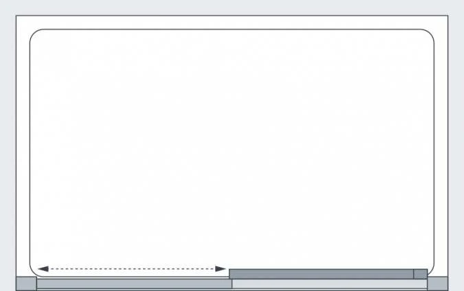 Lakes 1600mm Semi-Frameless White Sliding Shower Door, Classic Collection - Image 2