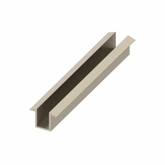 ABACUS Wet Room 8mm Glass Recessed Channel 2000mm - Brushed Nickel