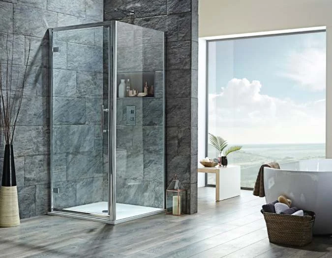 Scudo S8 Hinged Shower Door 800mm - Image 2