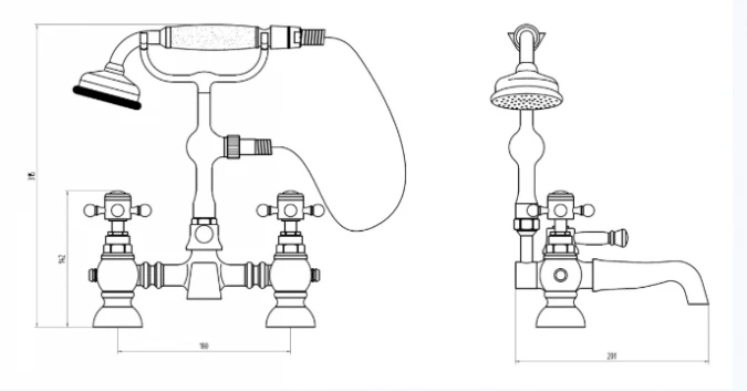Edwardian Bath Shower Mixer Tap, Holborn London 1855 - Image 5