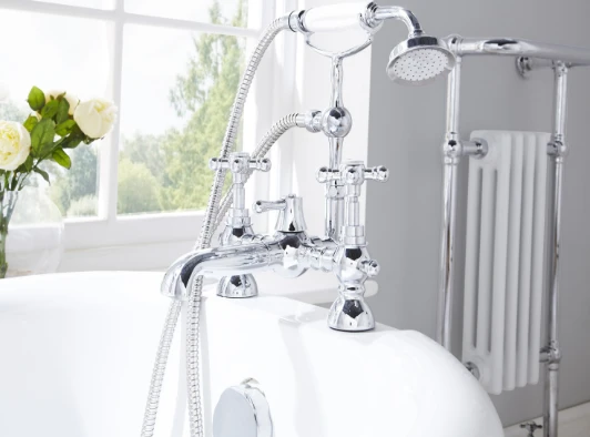 Edwardian Bath Shower Mixer Tap, Holborn London 1855 - Image 4