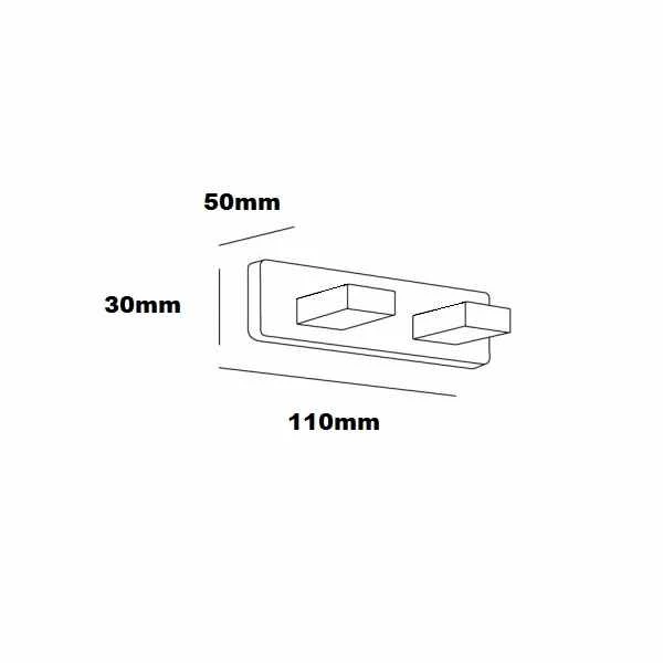 Inda Lea Double Robe Hook A1820B - Image 2