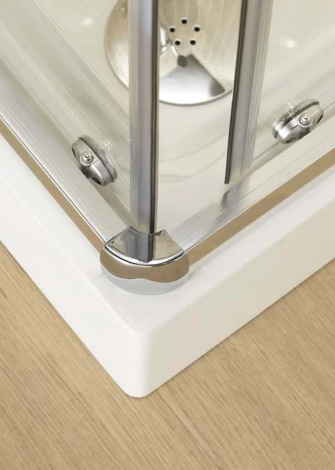 800mm Semi-Frameless White Corner Entry, Lakes Classic Collection - Image 3
