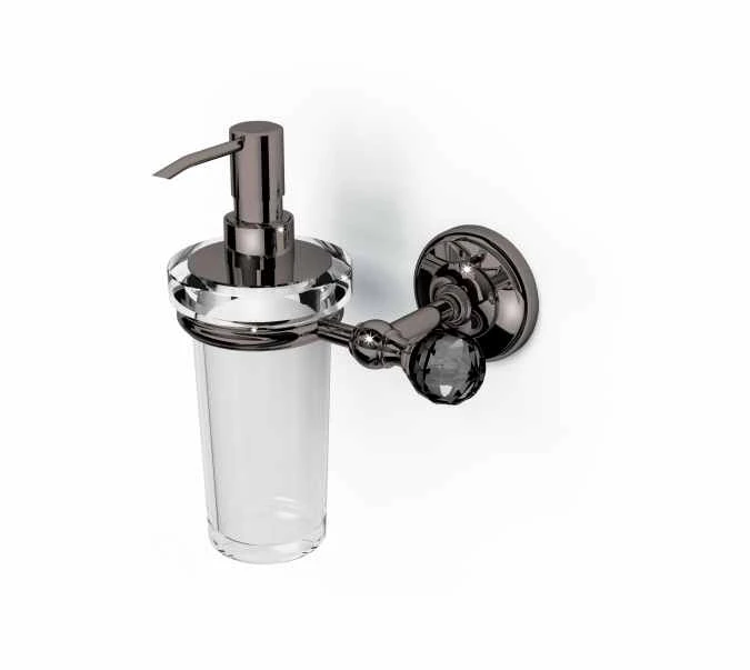 Oriental Crystal Soap Dispenser - Chrome, Gold Or Black Chrome - Origins Living - Image 3