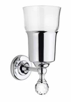 Oriental Crystal Tumbler Holder - Chrome, Gold Or Black Chrome - Origins Living