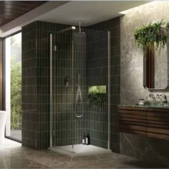 Kudos Pinnacle 8 900mm Hinged Shower Door For Corner - Left Hand