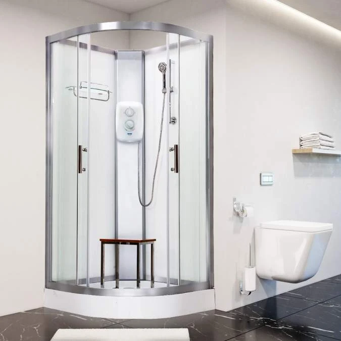 Vidalux Pure E 1000 Shower Cabin 1000 X 1000mm With Triton Electric Shower - Image 10