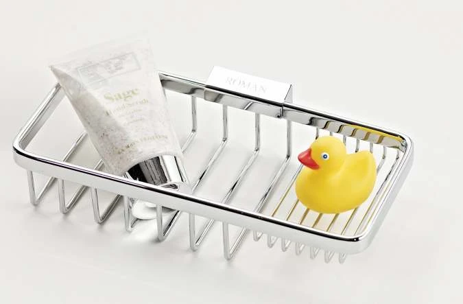 Roman Chrome Stepped Shower Caddy - Bottle & Soap Holder - RSB03