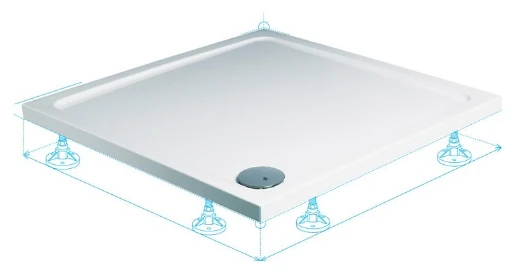 Roman Acrylic Capped Stone Square Shower Tray 800mm X 800mm - Image 5