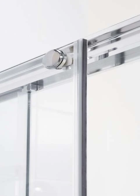 Lakes 1600mm Semi-Frameless White Sliding Shower Door, Classic Collection - Image 3