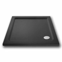 Nuie 800 X 800 Square Shower Tray Slate Grey - FREE Waste