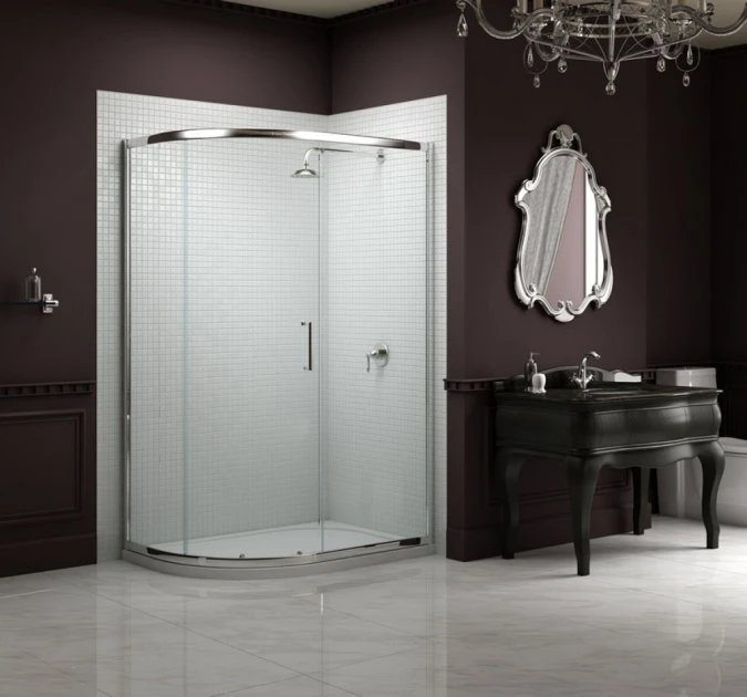 Sommer8 900 X 760mm Single Door Offset Quadrant Shower Enclosure - Image 2