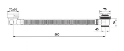 Alek Matt Black Square Bath Filler With Overflow By Tissino - Image 2