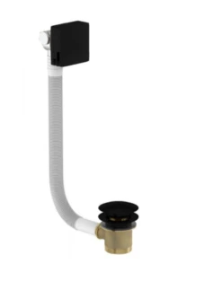 Alek Matt Black Square Bath Filler With Overflow By Tissino