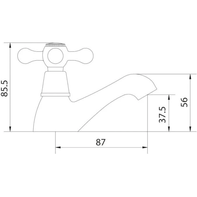 Scudo Classica Traditional Basin Pilar Taps - Image 2