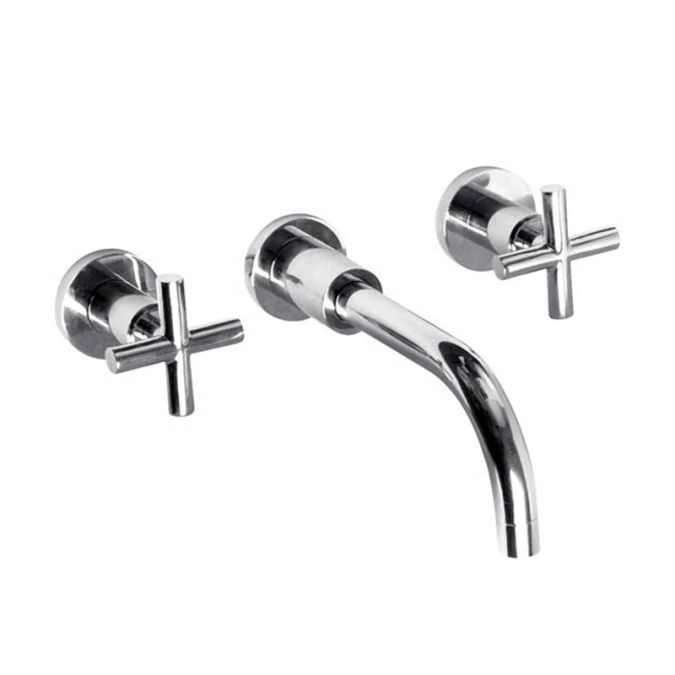 Abacus XS Wall Mounted Cross Head Basin Mixer Tap
