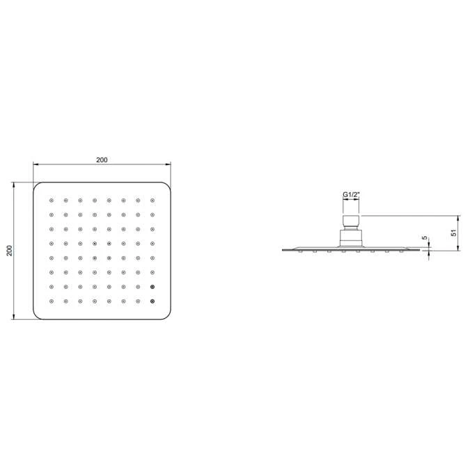 Villeroy & Boch Complete Concealed Shower Set Square Chrome - Image 6