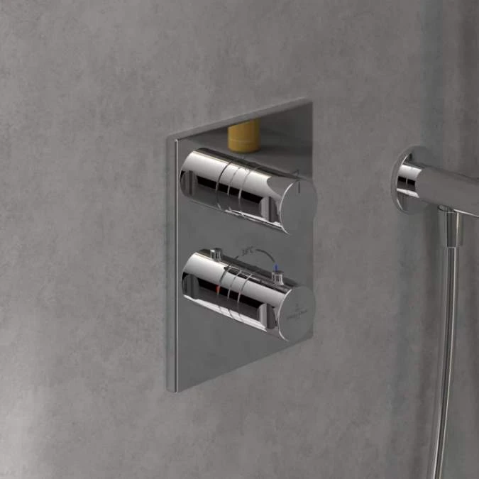 Villeroy & Boch Complete Concealed Shower Set Round Chrome - Image 2