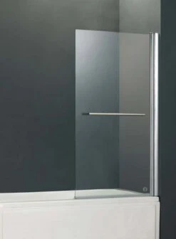 Vessini E Series One Part Bath Shower Screen 800 X 1410mm With Towel Bar