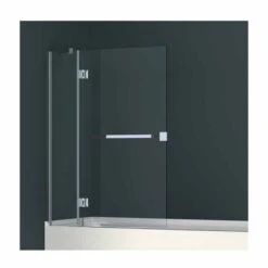 Abacus Hinged Two Part Bath Shower Screen 1450mm