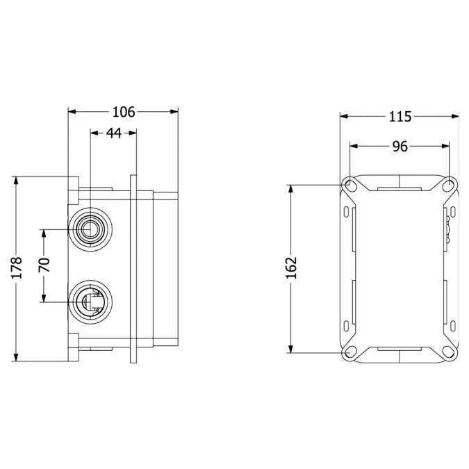 Villeroy & Boch Complete Concealed Shower Set Square Chrome - Image 2